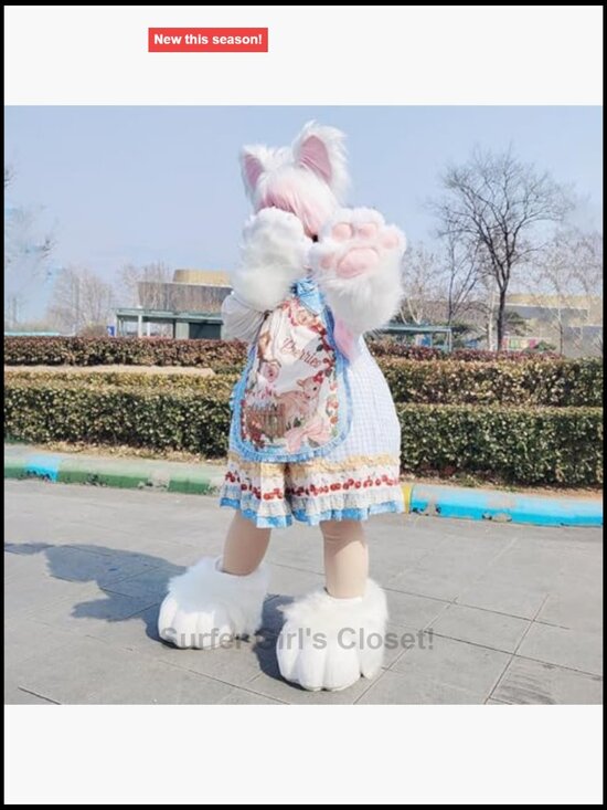 Faux Fur Plush Cat Hat with Ear Flaps Winter Warm Earmuffs Cosplay Accessory